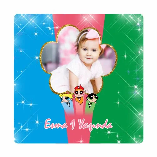 PowerPuff Girls Temalı Doğum Günü Magneti